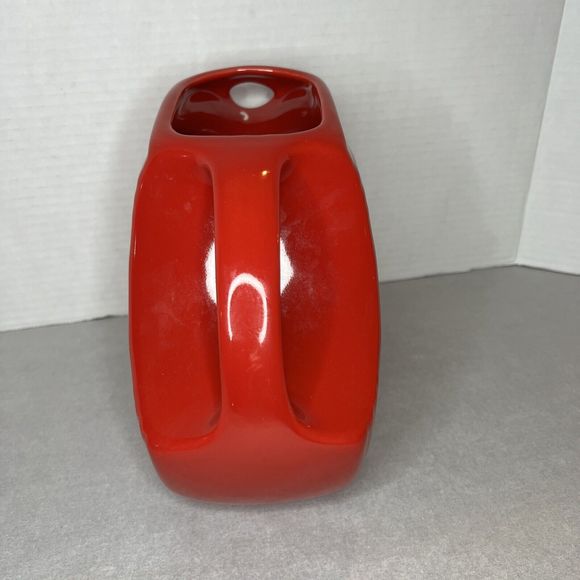 Fiesta Ware Scarlet Red Large 7.5" Disc Pitcher 67oz Homer Laughlin Made In USA - Picture 7 of 9